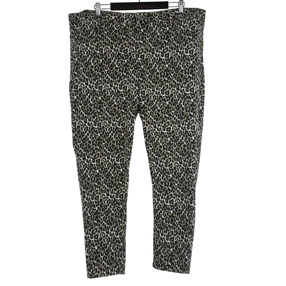 American Eagle Leopard Skinny Jeans Womens 24 Regular Stretch Denim